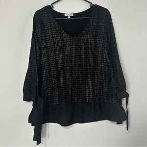 Lavish Elegant Black and Gold Blouse